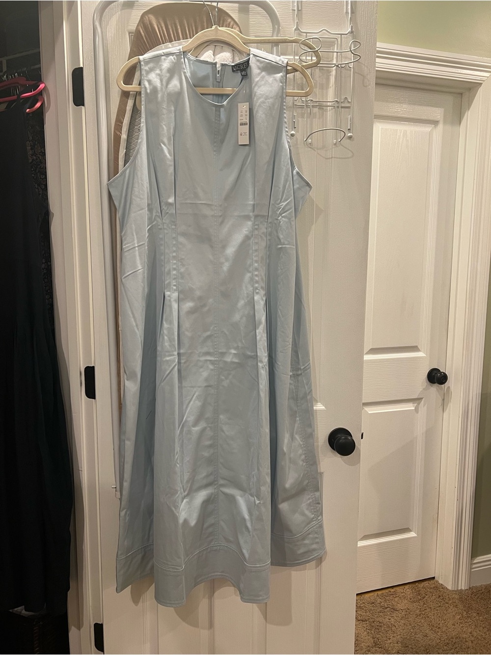 JCrew Light Blue Sleeveless A-Line Dress size 22